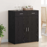 Hoiukapp sahtliga must tamm 80 x 42.5 x 93.5 cm tehispuit