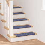 Iseliimuvad treppimatid triibuline 15 tk sinine 65 x 21 x 4 cm