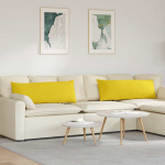 Diivanipadjad 2 tk helekollane 120 x 40 cm kangas