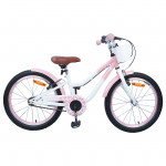 Laste Bike Treeningratastega 18 Tolli 5-7 aastastele Hele roosa
