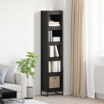 Raamaturiiul Must tamm 80 x 30 x 155 cm Tehispuit