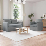 Diivan 2 tk helehall 136 x 82 x 85 cm kangas