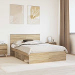 Voodiraam peatsiga Sonoma 140 x 190 cm Tehispuit