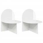 &Ouml;&ouml;kapp 2 pcs K&otilde;rgl&auml;ikega valge 48 x 49 x 65 cm T&ouml;&ouml;deldud puit