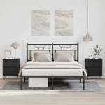Voodikapp sahtliga must tamm 40 x 35 x 50 cm tehispuit