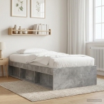 Voodiraam ladustamisega Betoonhall 80 x 200 cm Tehispuit