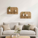 Seinariiul 2 tk Artisan tamm 60 x 13.5 x 37.5 cm Tehispuit