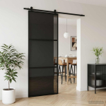 Liuguks 76 x 205 cm karastatud klaas ja alumiinium