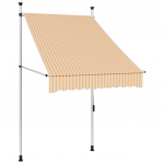 Kokkupandav varikatus, 100 cm, oranži-valgetriibuline