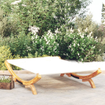 Lamamistool, 165 x 188,5 x 46 cm, painutatud puit, kreemjas