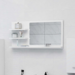 Vannitoa peeglikapp valge 90x10,5x45 cm tehispuit