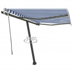 K&auml;sitsi sisset&otilde;mmatav varikatus, 300 x 250 cm, sinine/valge