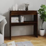 Konsoollaud, pruun tamm, 80x30x80 cm, tehispuit