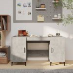 Kirjutuslaud, betoonhall, 140x50x75 cm, tehispuit