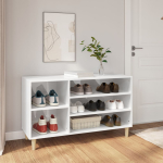 Jalatsikapp, k&otilde;rgl&auml;ikega valge, 102x36x60 cm, tehispuit