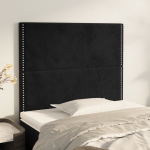 Voodipeatsid 2 tk, must, 100x5x78/88 cm, samet