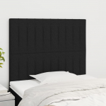 Voodipeatsid 2 tk, must, 80x5x78/88 cm, kangas