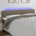 LED-voodipeats, pruunikashall, 180x7x78/88 cm, kangas