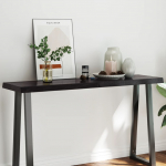 Lauaplaat, tumepruun, 140x40x(2-6) cm, t&ouml;&ouml;deldud t&auml;ispuit