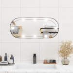 Seinapeegel LED-tuledega, 30 x 70 cm, klaas, ovaalne