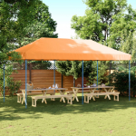 Kokkupandav pop-up peotelk, oranž, 580x292x315 cm