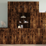 K&otilde;rge kapp, suitsutatud tamm, 80x42,5x249 cm, tehispuit
