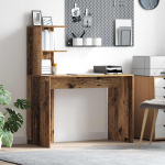 Laud riiuliga vana puit 102 x 50 x 124 cm tehispuit