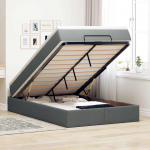 OTTOMANI VOODI MADRATSIGA, TUMEHALL, 120X190 CM, KANGAS