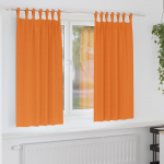 Kardinad r&otilde;ngastega 2 tk erk oranž 175 x 140 cm pol&uuml;ester