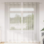 Voile kardin kardinatega 2 tk cream 225 x 140 cm pol&uuml;ester