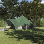 Teepee telk 5 inimesele Roheline ja Hall 600 x 600 x 347 cm