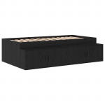 Ladustamise voodiraam must tamm 90x200 cm