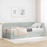 Nurga voodiraam Helehall 90 x 190 cm Samet