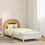 Laste voodiraam peatoega peaga cream 90 x 200 cm Samet