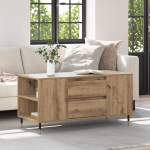 Kohvilaud sahtliga k&auml;sit&ouml;&ouml;puu 102 x 44,5 x 50 cm tehispuit