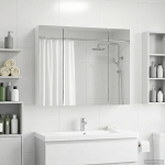 Vannitoa peeglikapp jaoks Valge 60 x 14,5 x 50 cm Tehispuit