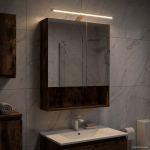 Vannitoa peeglikapp riiuliga Suitsetatud tamm 50 x 14,5 x 70 cm