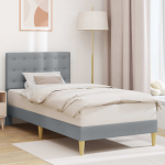 Voodi raam peaga Helehall 90 x 190 cm kangas