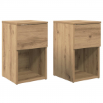 Voodikapp 2 pcs Artisan tamm 29 x 31,5 x 49 cm Tehispuit