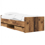 Voodiraam ladustamisega Vana puit 80 x 200 cm Tehispuit