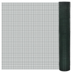 Kanade traataed, pvc-kattega tsingitud teras, 25x1 m, roheline