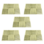 Terrassiplaadid 30 tk, 50 x 50 cm, puit, roheline