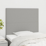 Voodipeatsid 2 tk, helehall, 80x5x78/88 cm, kangas