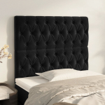 Voodipeatsid 2 tk, must, 90x7x78/88 cm, samet