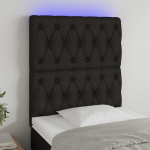 LED-voodipeats, must, 80x7x118/128 cm, kangas