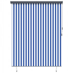 Rulookardin Sinine ja Valge 200 x 250 cm Kangas ja Alumiinium