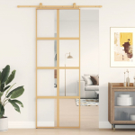 Liuguks, kuldne, 76x205 cm, l&auml;bipaistev esg-klaas ja alumiinium