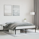 Metallist voodiraam, must, 150x200 cm
