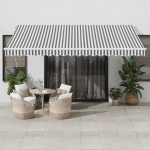 K&auml;sitsi sisset&otilde;mmatav varikatus, antratsiithall/valge 450x350cm