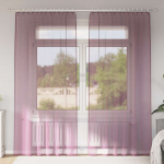 Voile kardinad varrastaskutega 2 tk lillad